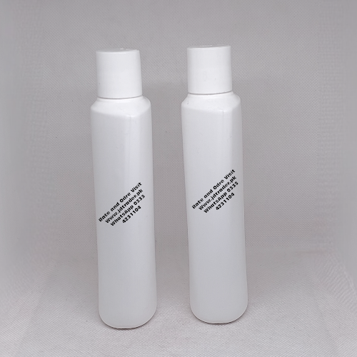 200ML MILKY BOTTLE WITH WHITE PRESS CAP