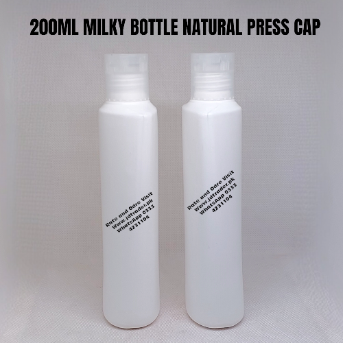 200ML MILKY BOTTLE WITH NATURAL PRESS CAP