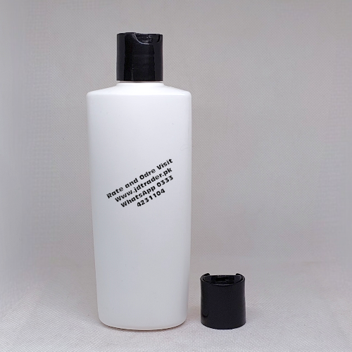 200ML MILKY BOTTLE WITH BLACK PRESS CAP